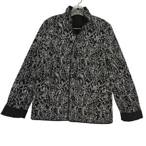 Talbots Medium Reversible Quilted Jacket Casual Cottagecore Artsy Careerwear